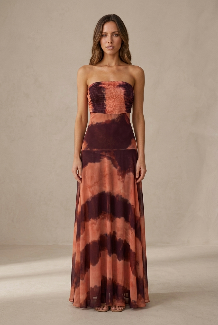Soleil | Robe maxi tie dye